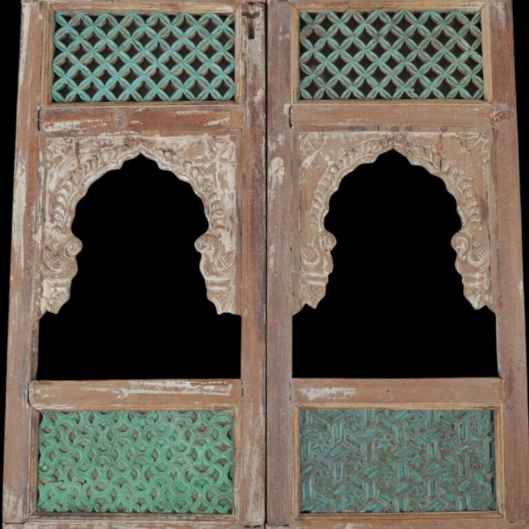WOODEN JHAROKHA WINDOW PANEL (SET OF 2)