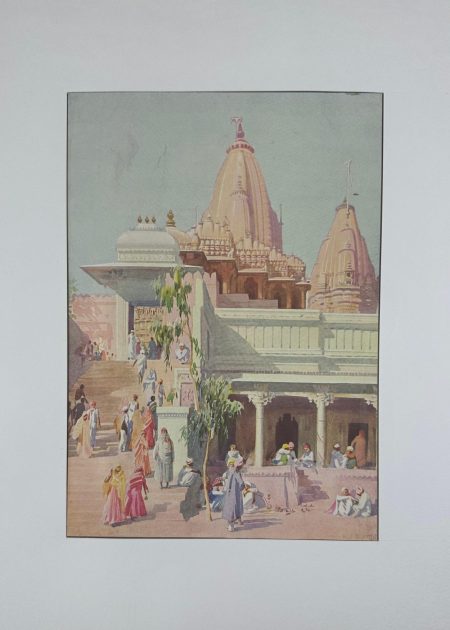 TEMPLE SCENE C.1940 (VINTAGE OLEOGRAPHS PRINT)