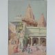TEMPLE SCENE C.1940 (VINTAGE OLEOGRAPHS PRINT)