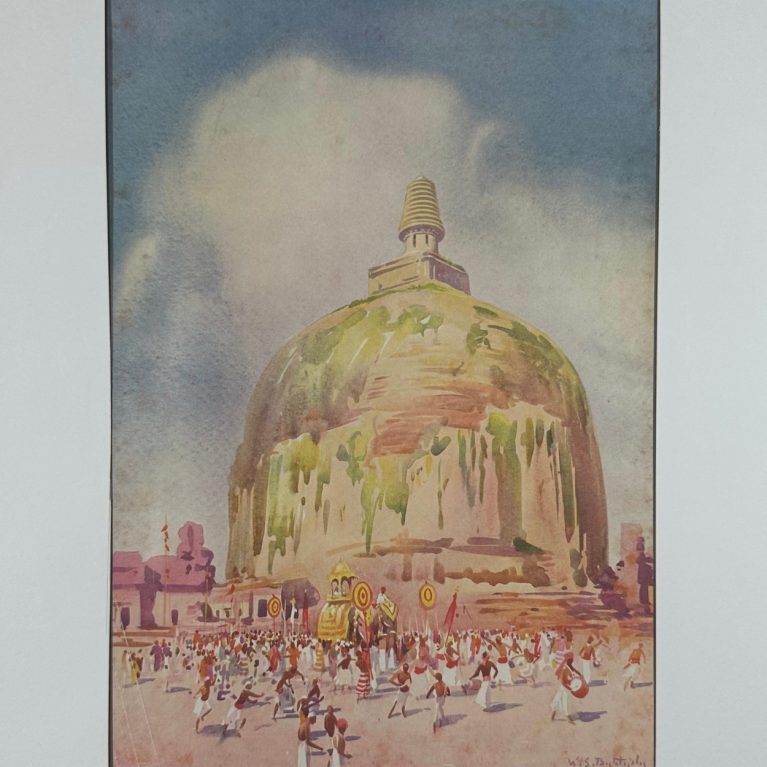 STUPA PROCESSION C.1940 (VINTAGE OLEOGRAPHS PRINT)