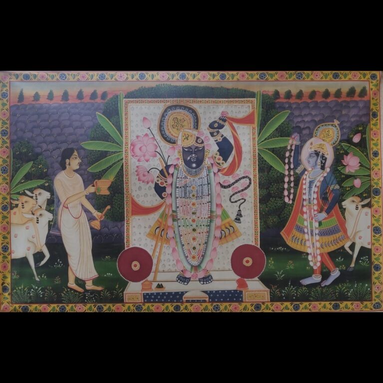 LOTUS ADORNED SHRINATHJI IN VRINDAVAN