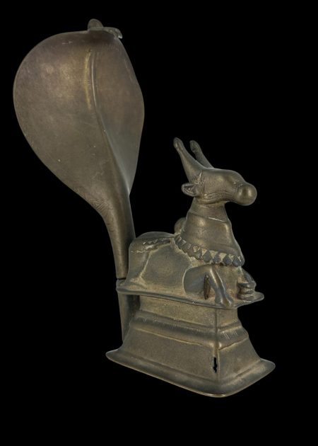 BRASS NANDI WITH RITUAL STANDARD