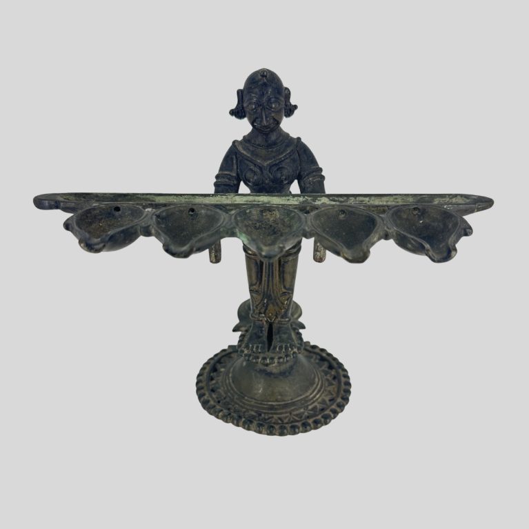 FEMALE FIGURE OIL LAMP