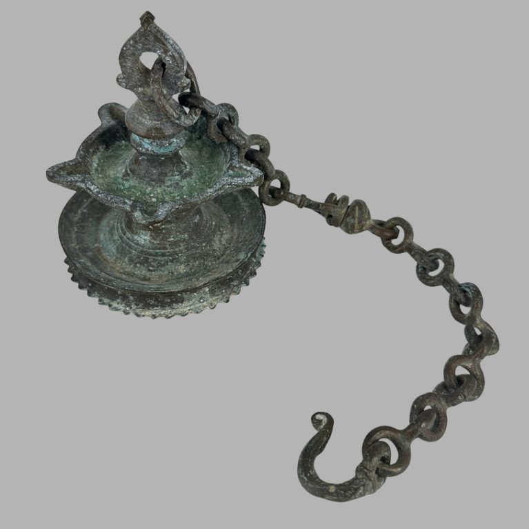 HANGING BRONZE OIL LAMP