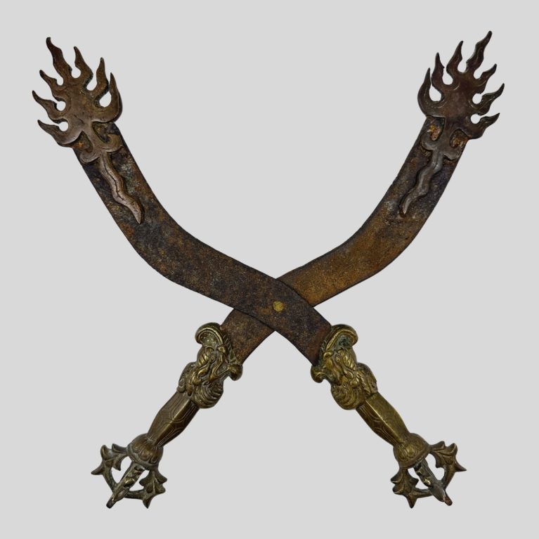 FLAMING RITUAL SWORD WITH VAJRA HILT