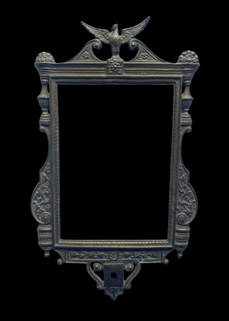 BRITISH BRASS FRAME WITH EAGLE MOTIF