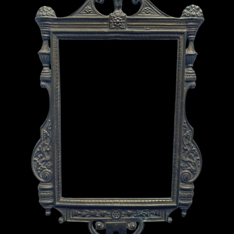 BRITISH BRASS FRAME WITH EAGLE MOTIF