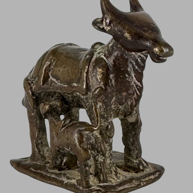 BRONZE COW AND CALF