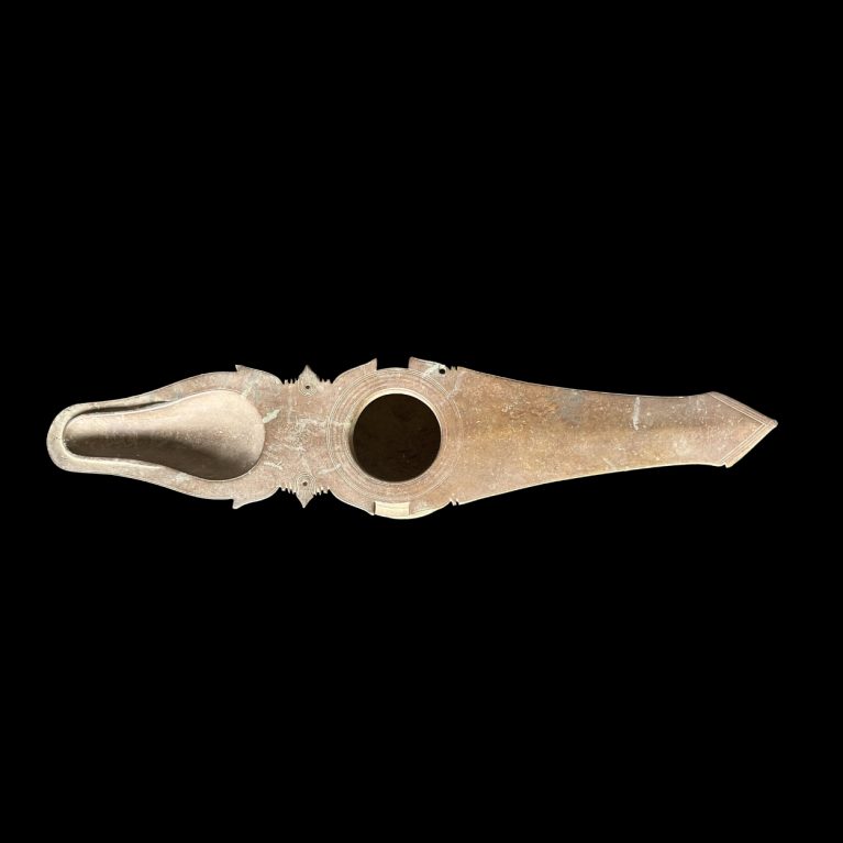 ANTIQUE BRASS OIL LAMP WITH CONTAINER