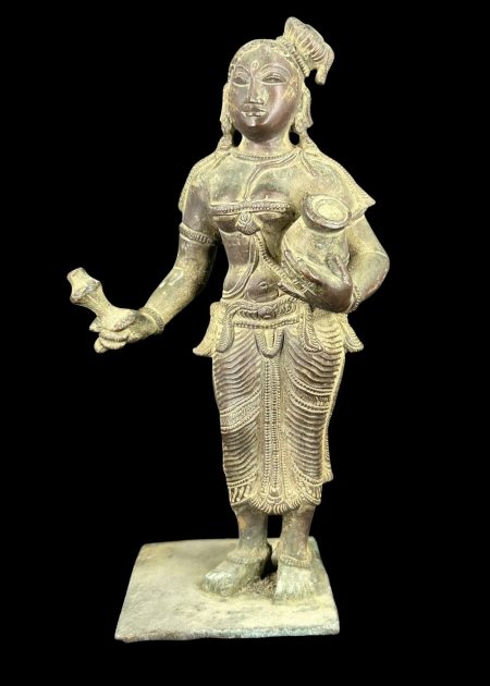 FEMALE ATTENDANT HOLDING A POT (GANGA)