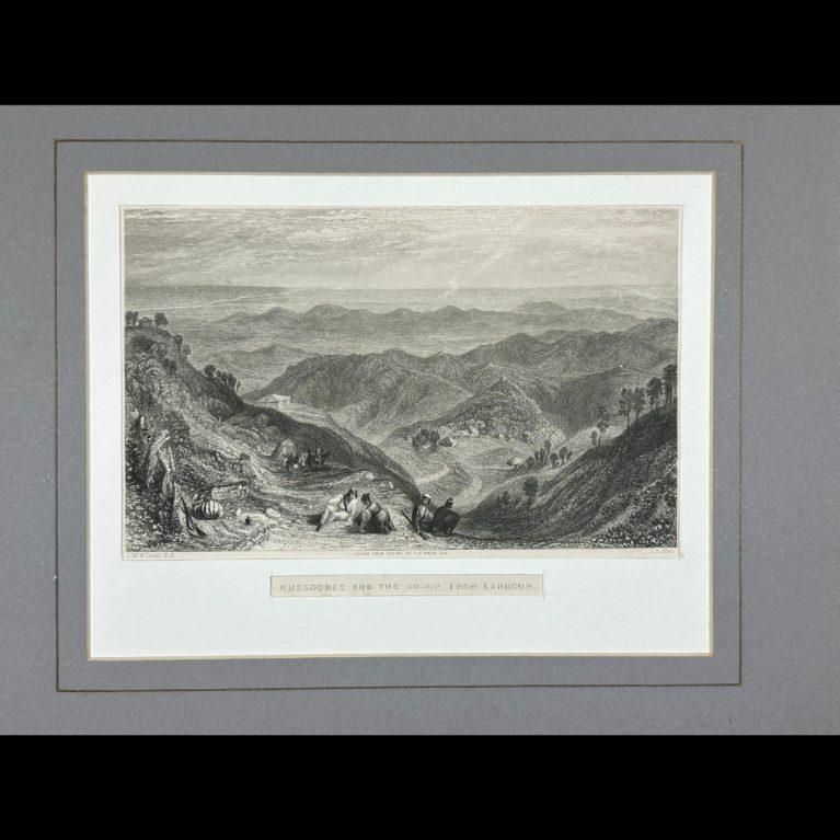 MUSSOOREE AND THE DHOON, FROM LANDOUR (HIMALAYA MOUNTAINS, INDIA)