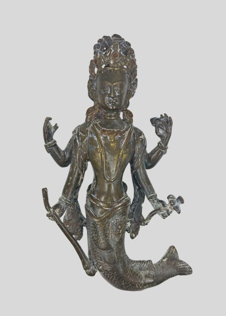 VISHNU AS MATSYA AVATAR DOOR HANDLE (BRONZE)
