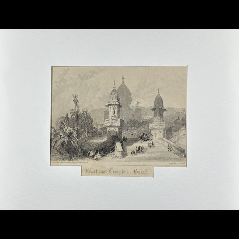 GHAT AND TEMPLE AT GOKUL