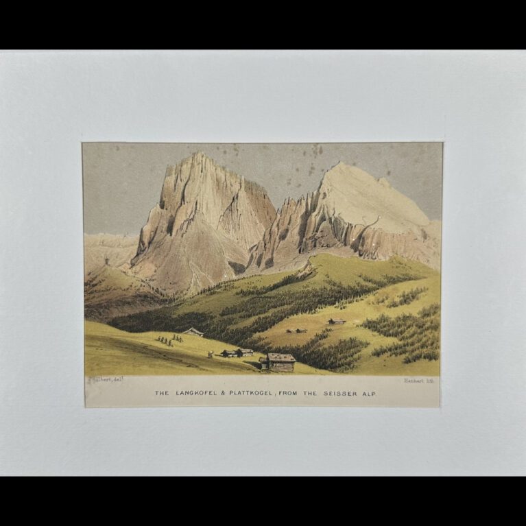 THE LANGKOFEL & PLATTKOFEL FROM THE SEISER ALP