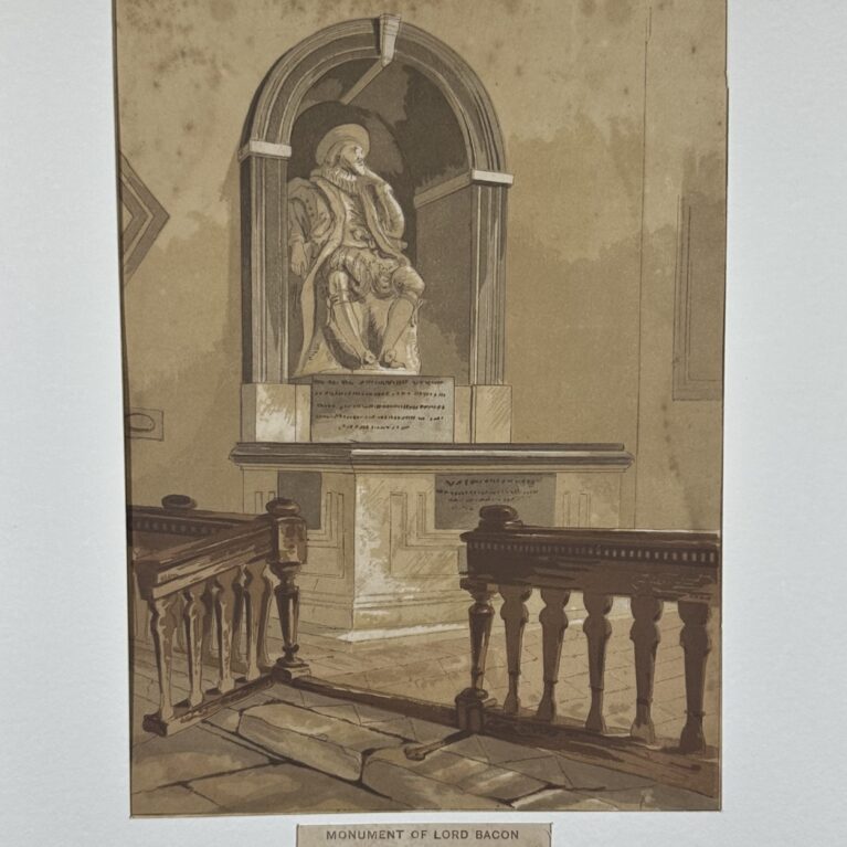MONUMENT OF LORD BACON." (IN ST. MICHAEL’S CHURCH, NEAR ST. ALBAN’S.)