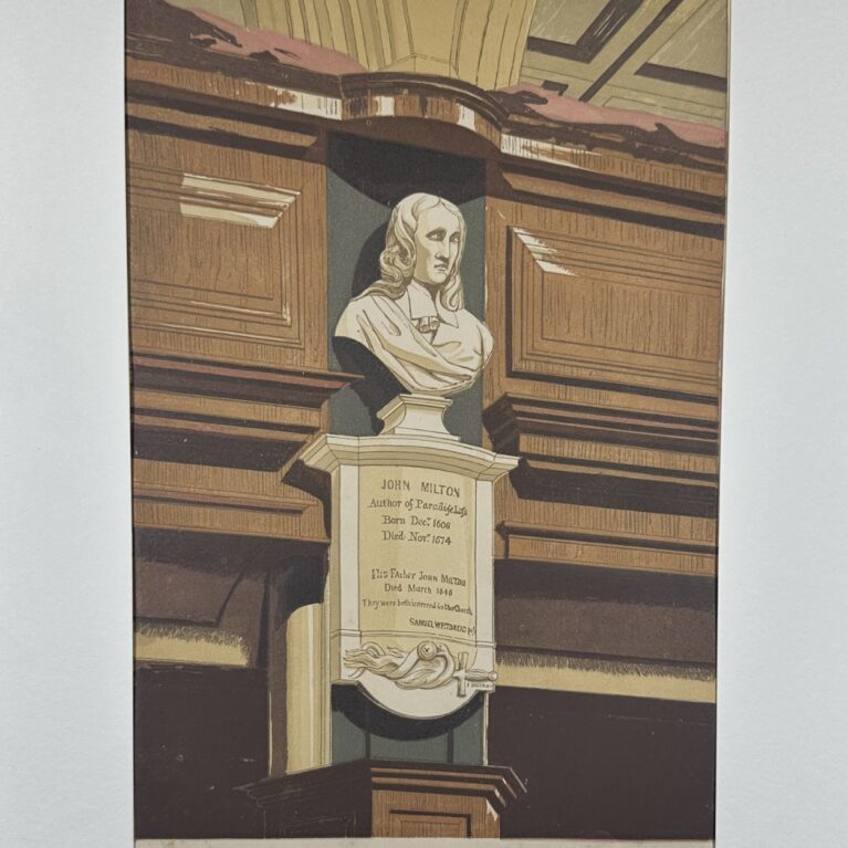 MILTON’S MONUMENT IN ST. GILES’S, CRIPPLEGATE