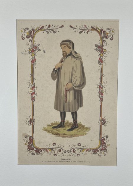 CHAUCER A FAC-SIMILE OF AN ILLUMINATION IN THE BRITISH MUSEUM.