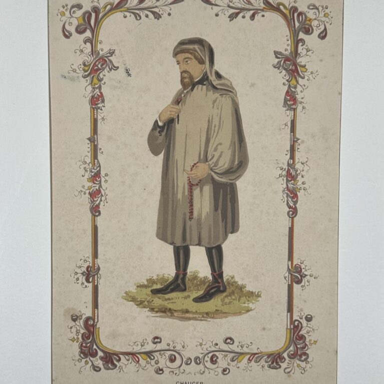 CHAUCER A FAC-SIMILE OF AN ILLUMINATION IN THE BRITISH MUSEUM.