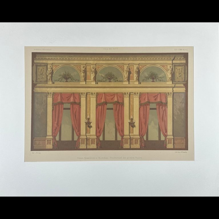 PALAIS KRONENBERG IN WARSCHAU – FENSTERWAND DES GROSSEN SAALES