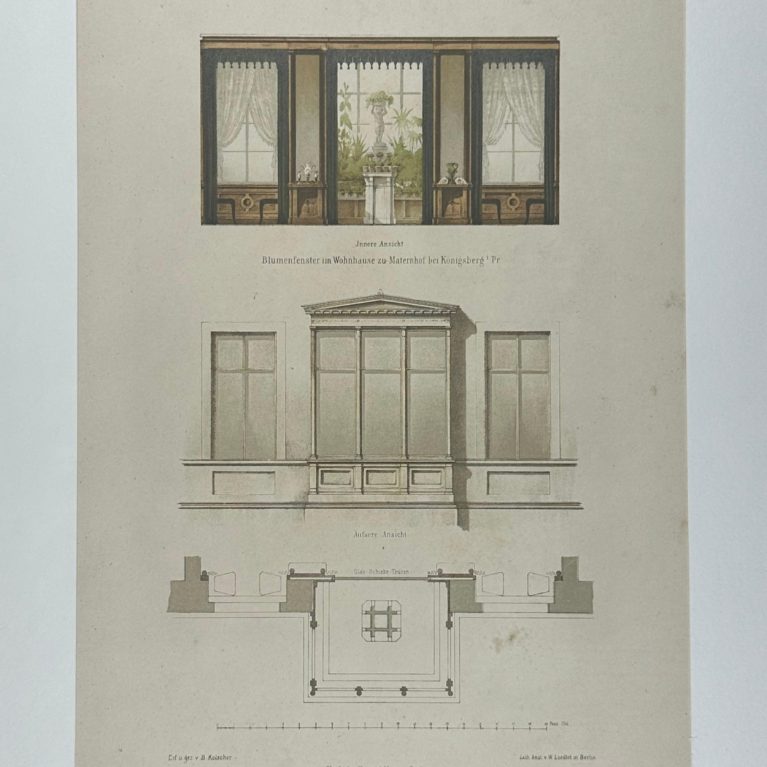 BLUMENFENSTER IM WOHNHAUSE ZU MATERNHOFF BEI KÖNIGSBERG