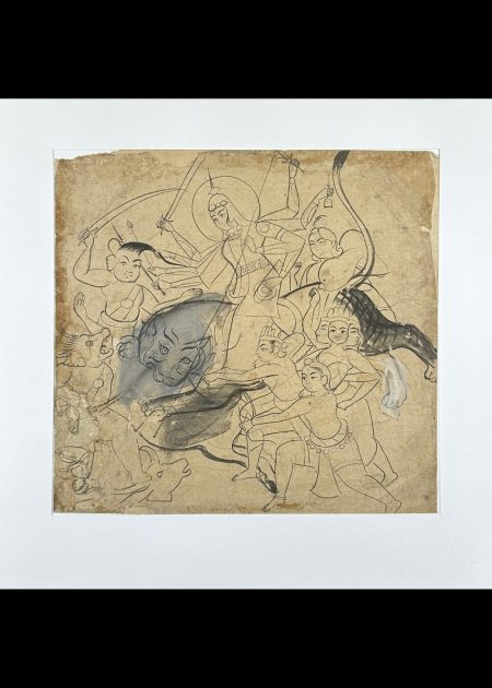 DURGA SLAYING MAHISHASURA (SKETCH)