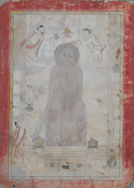 JAIN TIRTHANKARA RECEIVING VENERATION FROM DEVOTEES (SHANTI NATH JI)