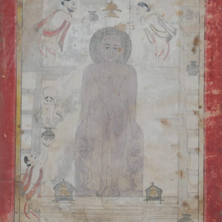 JAIN TIRTHANKARA RECEIVING VENERATION FROM DEVOTEES (SHANTI NATH JI)