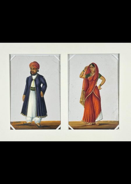 TRADITIONAL INDIAN COUPLE (MICA PAINTING)