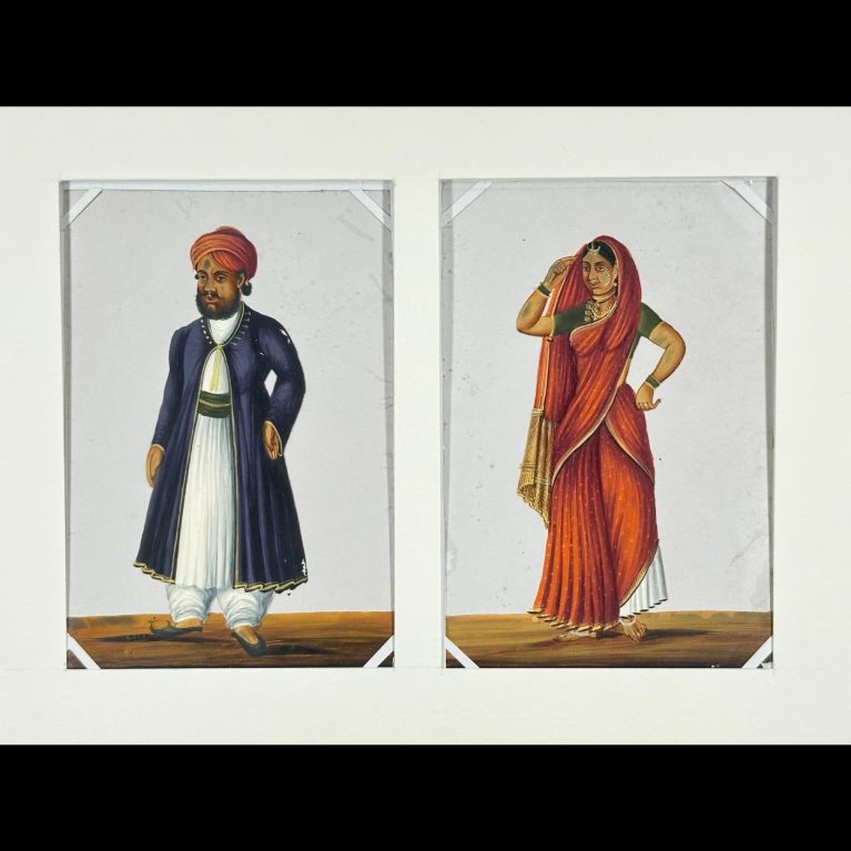 TRADITIONAL INDIAN COUPLE (MICA PAINTING)
