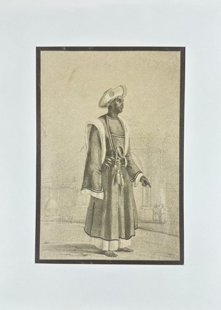 PRINT OF A SOUTH INDIAN COURT ATTENDANT OR NOBLEMAN