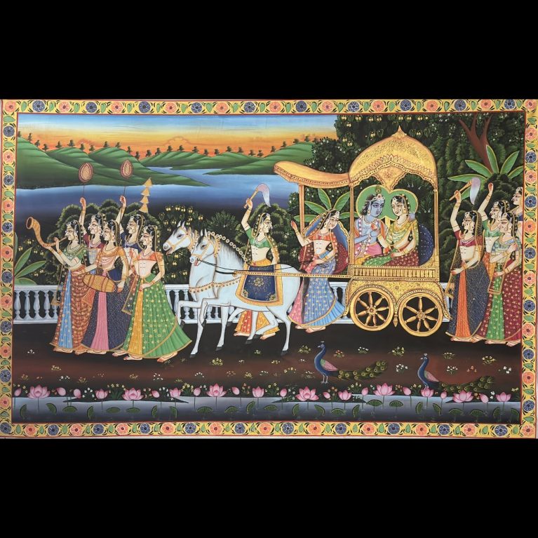 RADHA AND KRISHNA ON CHARIOT