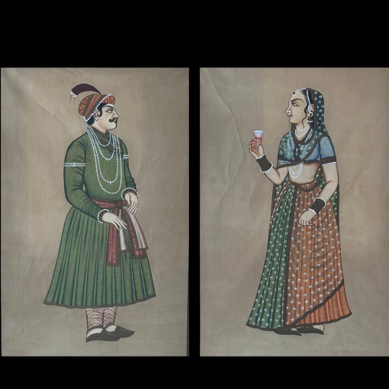 ROYAL COUPLE OF RAJASTHAN – A TRADITIONAL PORTRAIT PAIR