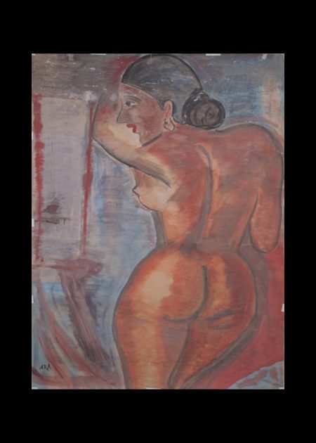 NUDE WOMAN IN PROFILE