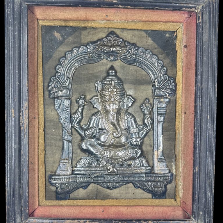 SILVER REPOUSSE WOODEN FRAME