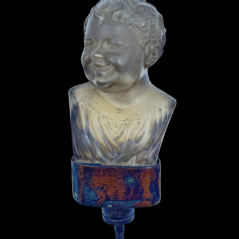 CRYSTAL BUST ON METAL MOUNT BOY