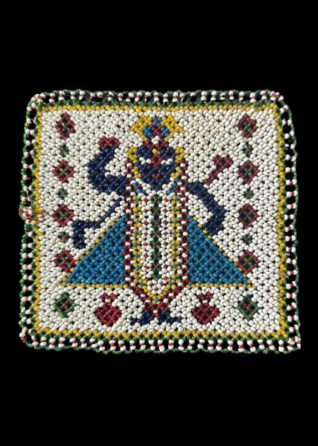 BEADED PANEL DEPICTING DEITY FIGURE