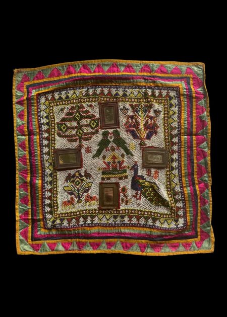 REFLECTIONS OF NATURE: BEADED MIRROR WORK TAPESTRY