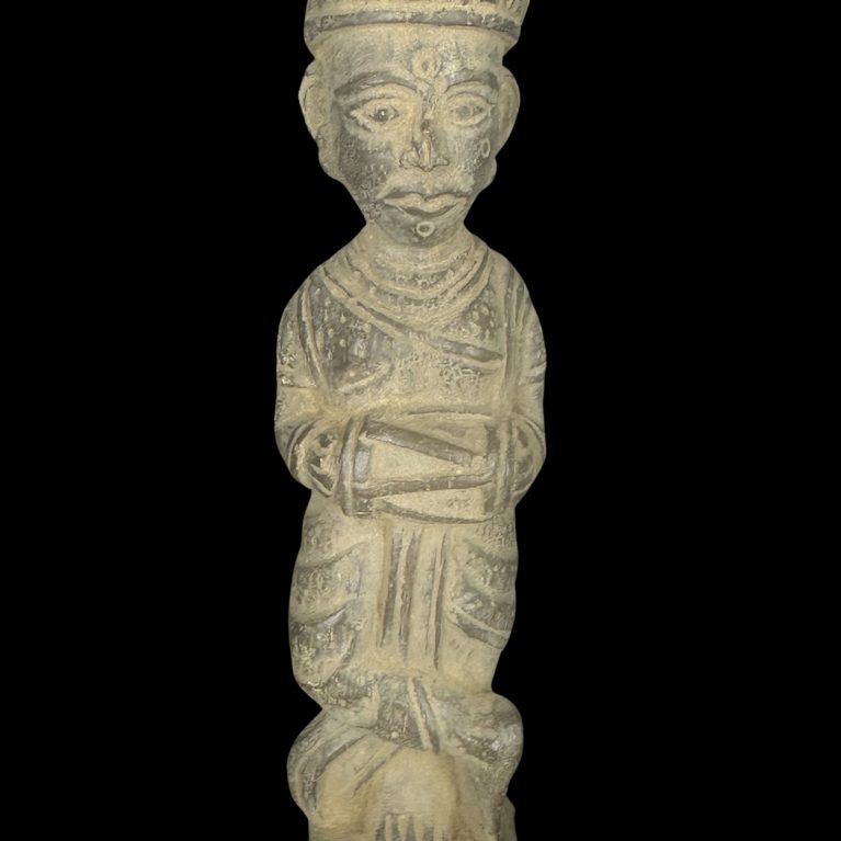 STONE FIGURINE OF REGAL ATTIRE