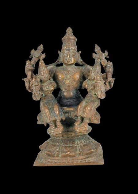 VISHNU WITH SHREE DEVI AND BHU DEVI