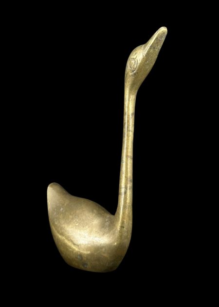 BRASS SWAN FIGURINE MINIMALIST DESIGN