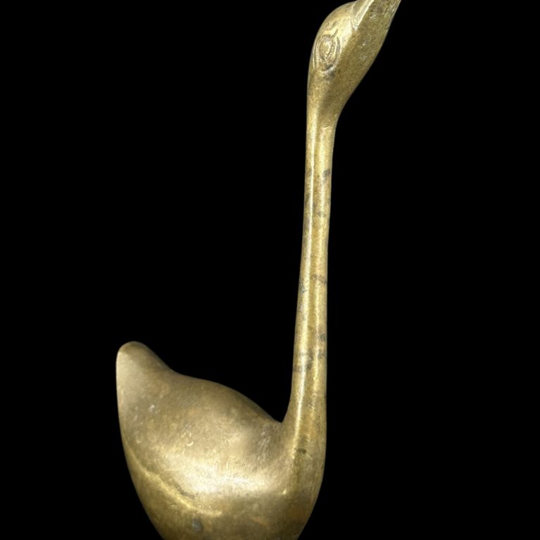 BRASS SWAN FIGURINE MINIMALIST DESIGN