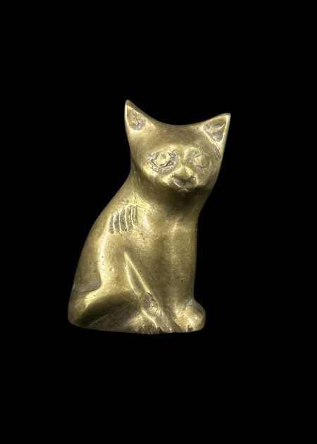 SEATED BRONZE CAT MINIMALIST FORM