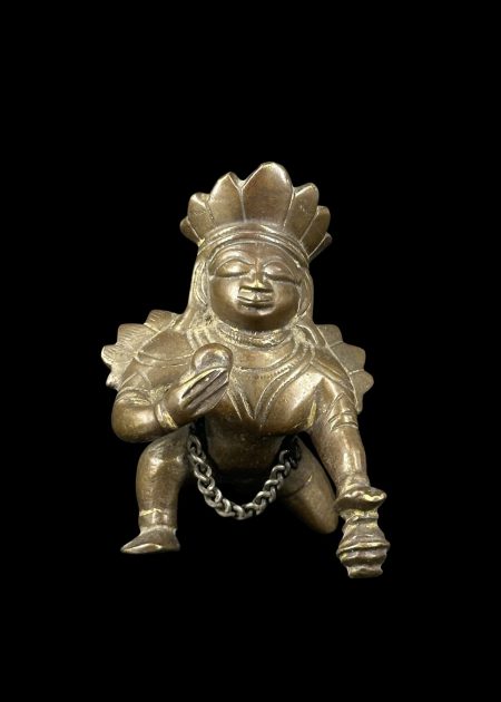 BRONZE IDOL OF CRAWLING KRISHNA