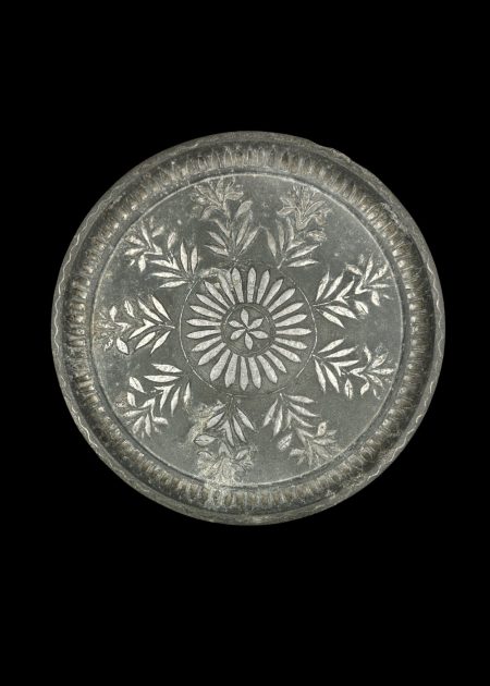 FLORAL ENGRAVED METAL PLATE