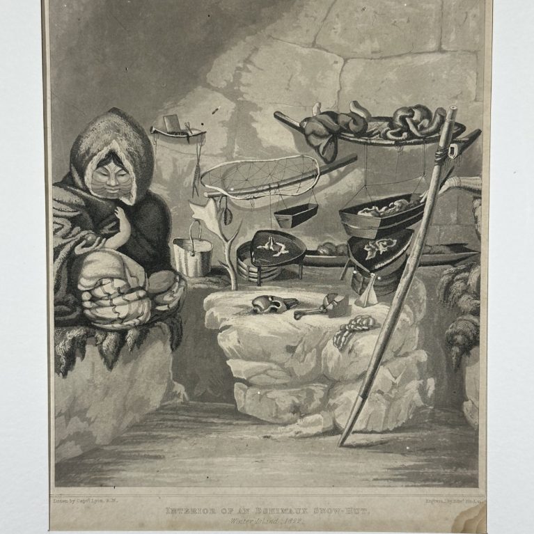 INTERIOR OF AN ESKIMAUX SNOW-HUT