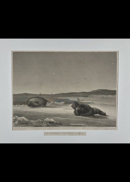 AN ESKIMAUX WATCHING A SEAL