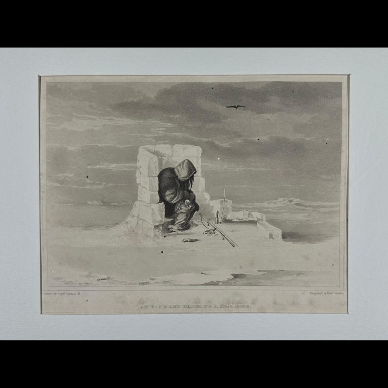 AN ESKIMAUX WATCHING A SEAL-HOLE