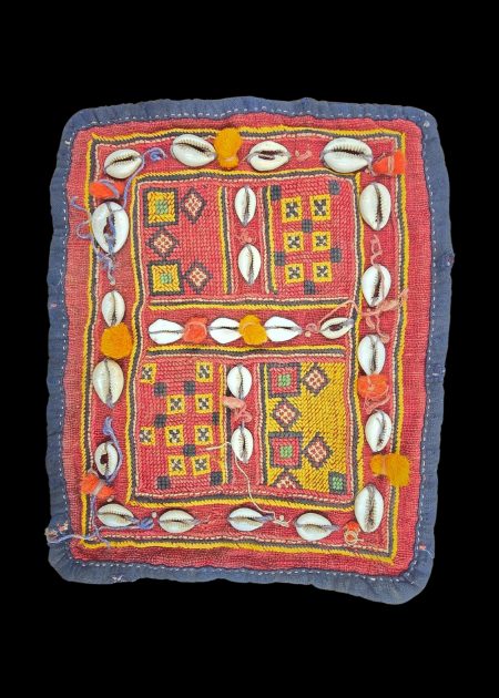BANJARA HANDCRAFTED TEXTILE WITH COWRIE SHELLS AND BRIGHT POM-POM DETAILS