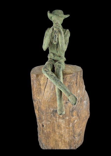 TRIBAL FLUTE PLAYER SCULPTURE