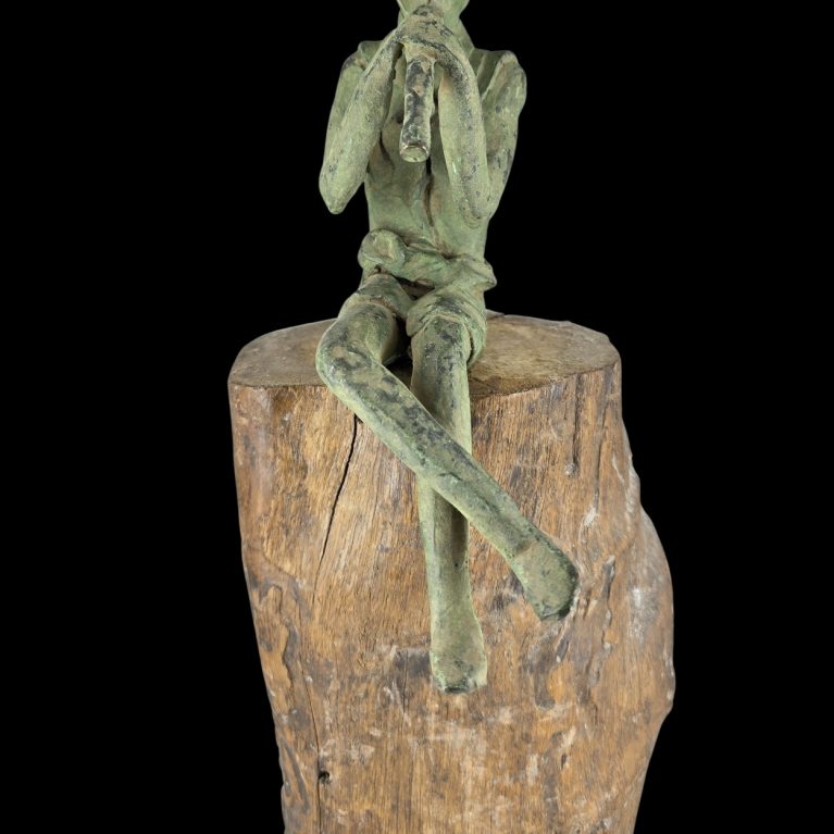 TRIBAL FLUTE PLAYER SCULPTURE